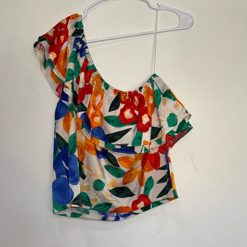 TCEC Multicolor Floral Ruffle Blouse